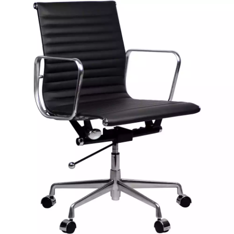 Picture of AERO MANAGERS CHAIR MEDIUM BACK ARMS PU BLACK
