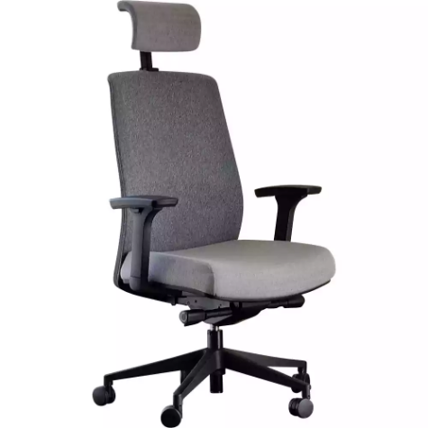 Picture of JIRRA SIDE CONTROL SYNCHRO HIGH MESH BACK ARMS HEADREST GREY