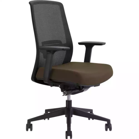 Picture of JIRRA SIDE CONTROL SYNCHRO HIGH MESH BACK ARMS BLACK BACK CHOCOLATE SEAT