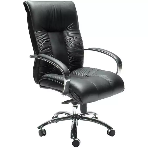 Picture of SYLEX BIG BOY EXECUTIVE CHAIR 1-LEVER MEDIUM BACK LEATHER BLACK