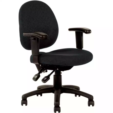 Picture of LINCOLN TASK CHAIR MEDIUM BACK ARMS BLACK