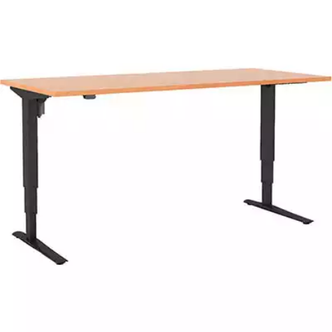 Picture of CONSET 501-43 ELECTRIC HEIGHT ADJUSTABLE DESK 1500 X 800MM BEECH/BLACK
