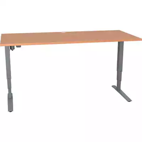 Picture of CONSET 501-43 ELECTRIC HEIGHT ADJUSTABLE DESK 1500 X 800MM BEECH/SILVER