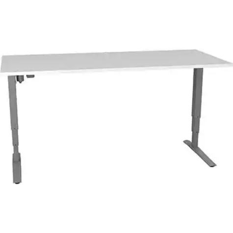 Picture of CONSET 501-43 ELECTRIC HEIGHT ADJUSTABLE DESK 1500 X 800MM WHITE/SILVER