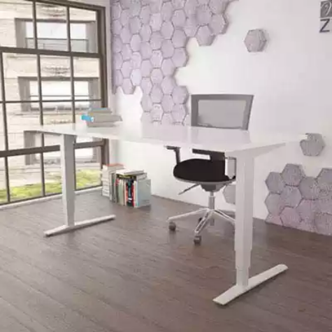 Picture of CONSET 501-43 ELECTRIC HEIGHT ADJUSTABLE DESK 1800 X 800MM WHITE/WHITE