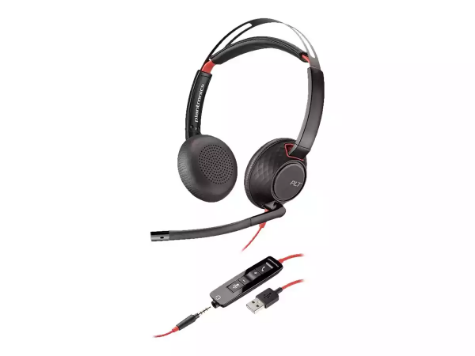 Picture of PLANTRONICS BLACKWIRE C5220 UC STEREO CORDED HEADSET, 3.5MM  & USB A