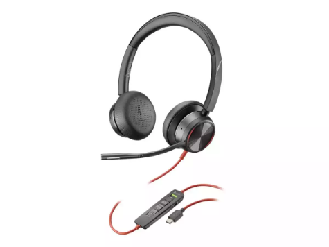 Picture of PLANTRONICS BLACKWIRE 8225 UC , STEREO , CORDED HEADSET , ANC , USB-C
