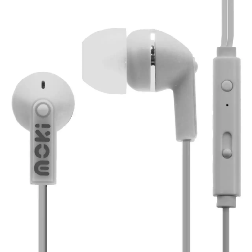 Picture of MOKI STEREO EARBUDS NOISE ISOLATION WITH MICROPHONE AND CONTROL WHITE