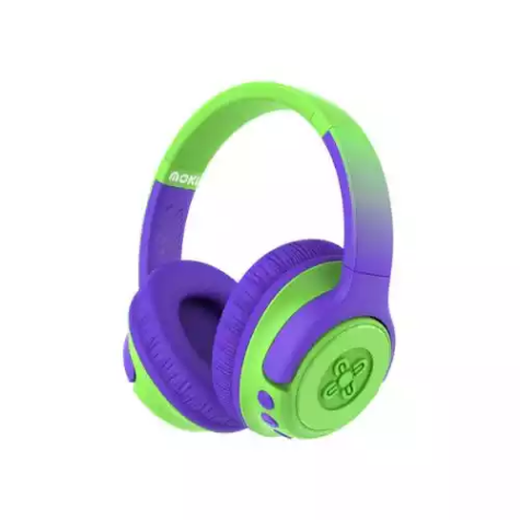 Picture of Moki Mixi Kids Volume Limited Wireless Headphones - Green Purple
