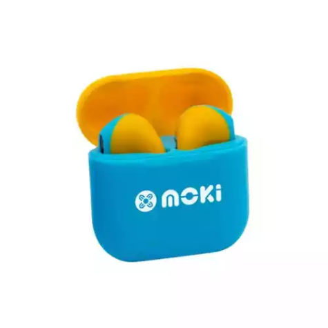 Picture of MokiPods Mini TWS Earphones for Kids Volume Limited - Blue Yellow