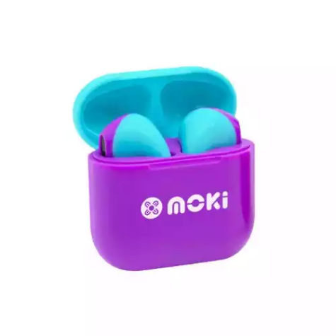 Picture of MokiPods Mini TWS Earphones for Kids Volume Limited - Purple Aqua