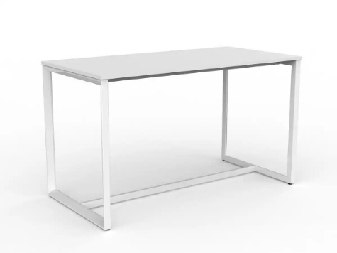 Picture of Loop Leg Bar Leaner- 1800 x 900mm. White Frame, White top