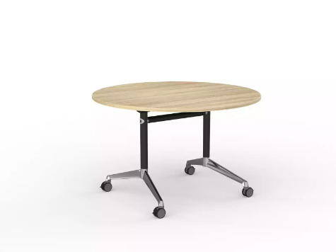 Picture of Modulus Flip Table in black- 1200R New Oak Top