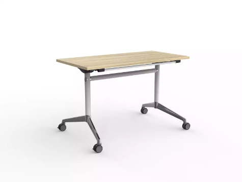 Picture of Modulus Flip Table in White- 1200 x 600mm New Oak Top