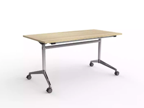 Picture of Modulus Flip Table in White- 1500 x 750mm New Oak Top