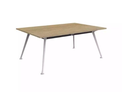 Picture of 1800 x 1200mm Team Table- White Frame, New Oak Top