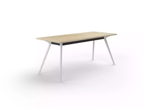 Picture of 2100 x 900mm Team Table- White Frame, New Oak Top