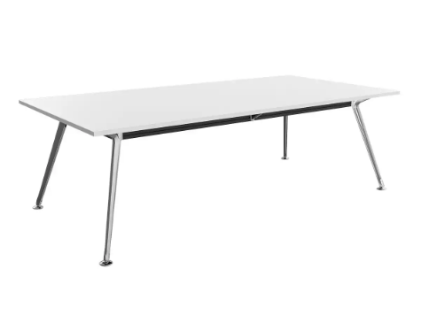 Picture of 2400 x 1200mm Team Table- Polished Alloy Frame, White Top