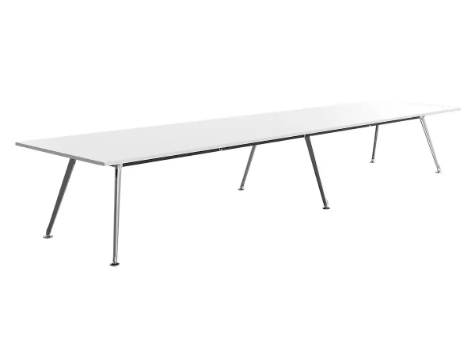 Picture of 4800 x 1200mm Team Table- Polished Alloy Frame, White Top