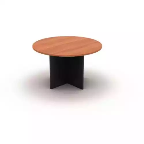 Picture of OM ROUND MEETING TABLE 900 X 720MM CHERRY/CHARCOAL