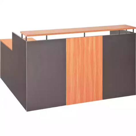 Picture of OM RECEPTION COUNTER DESK 1800 X 750 X 1100MM CHERRY/CHARCOAL