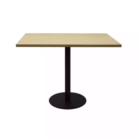 Picture of RAPIDLINE SQUARE MEETING TABLE DISC BASE 900MM NATURAL OAK/BLACK
