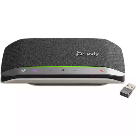 Picture of POLY SYNC 20+ MS SMART SPEAKERPHONE,BLUETOOTH + USB-A + BT600 USB-A DONGLE(MS CERTIFIED)