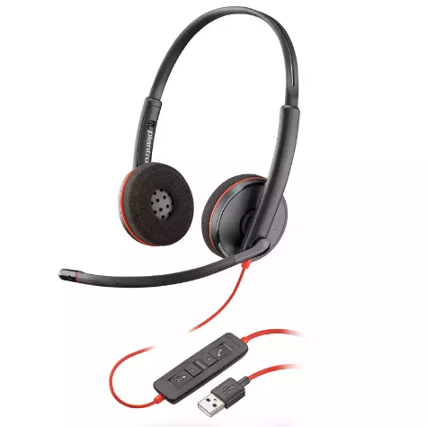 Picture of PLANTRONICS BLACKWIRE C3220 UC STEREO CORDED HEADSET, USB-A